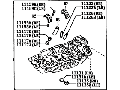 Toyota 11102-39055 Head,  Cylinder,  LH