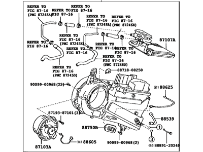 Toyota 87030-08111 Blower Assy,  Air Conditioner