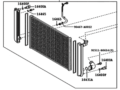 Toyota 16041-0P200 Radiator Assy,  NO.2