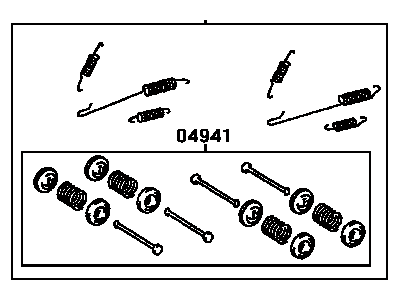 Toyota 04942-45010 Spring Kit,  Rear Brake