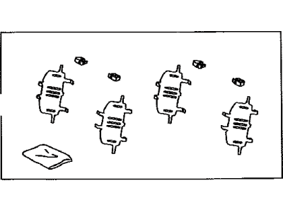 Toyota 04945-58010 Shim Kit,  Anti Squeal,  Front
