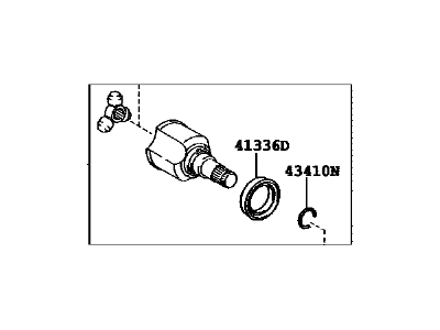 Toyota 43040-47010 Joint Assy,  Front Drive Inboard,  RH