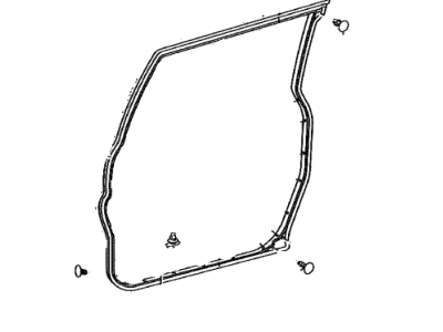 Toyota 67861-35100 Weatherstrip,  Front Door,  RH