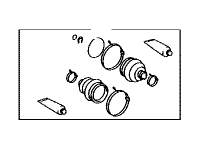 Toyota 04438-20410 Boot Kit,  Front Drive Shaft,  In & Outboard,  RH