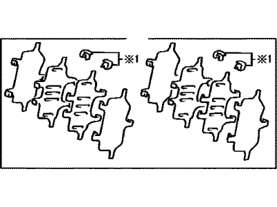 Toyota 04945-13030 Shim Kit,  Anti Squeal,  Front