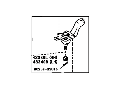 Toyota 43346-60011 Protector,  Front Lower Ball Joint Dust Cover,  RH