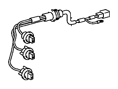 Toyota 81555-35120 Socket & Wire Sub-Assy,  Rear Combination Lamp,  RH