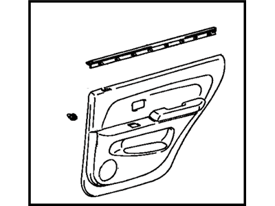 Toyota 67640-35450-B0 Board Sub-Assembly, Rear Door Trim, Driver Side