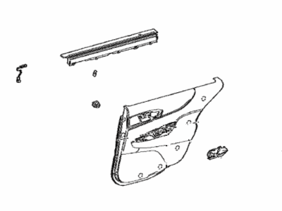 Toyota 67640-62160-C2 Board Sub-Assy,  Rear Door Trim,  LH