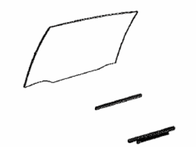 Toyota 68103-62040 Glass Sub-Assembly, Rear Door, Passenger Side