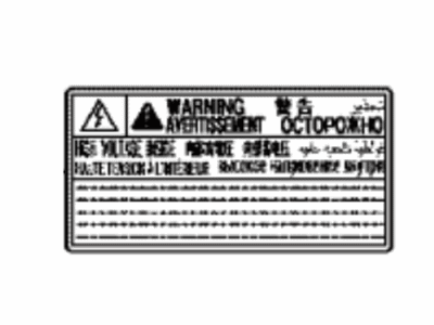 Toyota G9118-76010 Label,  Unit Controller Caution,  NO.2