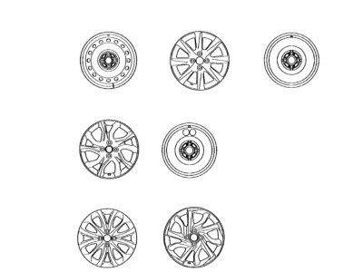 Toyota 42611-0D231 Wheel,  Disc (For Spare)