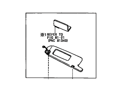 Toyota 74320-AA053-B0 Visor Assembly, Left