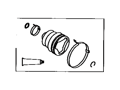 Toyota 04438-12070 Boot Kit,  Front Drive Shaft Inboard Joint