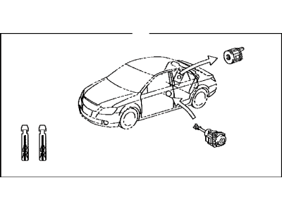 Toyota 69005-07010 Cylinder Set, Lock