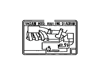 Toyota 17792-0P040 Label,  Engine Vacuum Hose Information