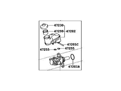 Toyota 47201-06420 Cylinder Sub-Assy,  Brake Master W/Plate