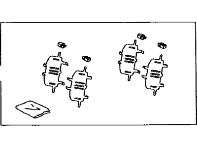 Toyota 04945-06150 Shim Kit,  Anti Squeal,  Front