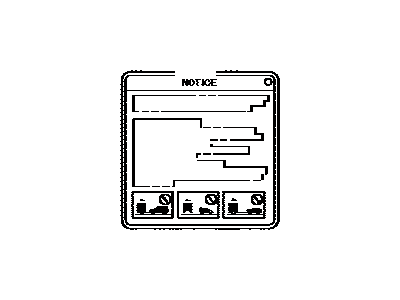 Toyota 41992-42030 Label,  Differential Notice,  No.2