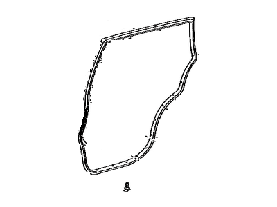 Toyota 67871-42030 Weatherstrip, Rear Door, Passenger Side