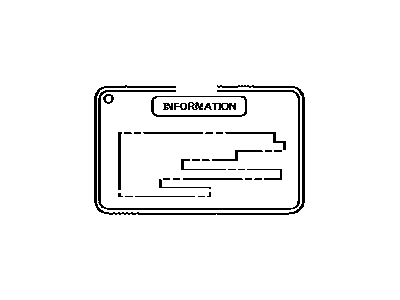 Toyota 11294-28010 Label,  Leak Detection Pump Information