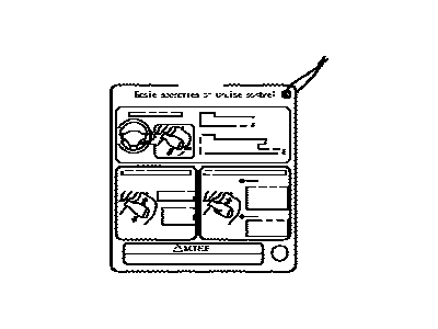 Toyota 84639-64010 Label,  Cruise Control Switch Information