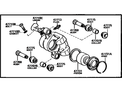 Toyota 47730-16011 Cylinder Assy, Front Disc Brake, RH