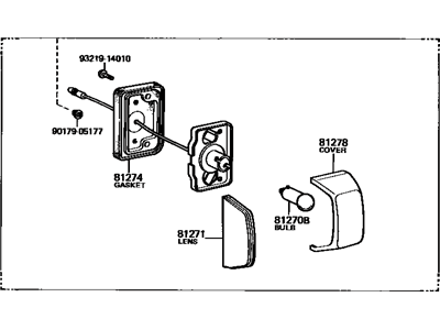 Toyota 81270-22140 Lamp Assy, License Plate