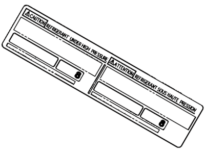 Toyota 88723-42040 Label, Cooler Service Caution