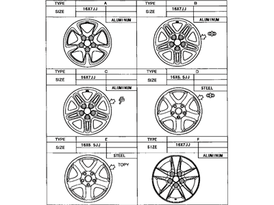 Toyota 42611-42110 Wheel,  Disc