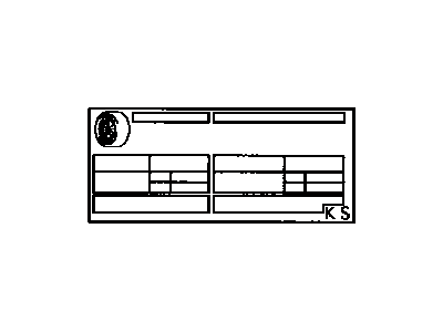 Toyota 42661-42181 Label,  Tire Pressure Information