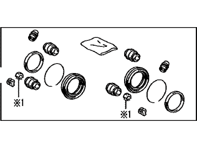 Toyota 04479-06250 Cylinder Kit,  Disc Brake,  Rear