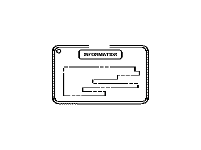 Toyota 11294-28010 Label,  Engine Caution,  NO.2