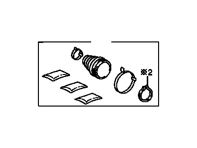 Toyota 04438-07010 Boot Kit, Front Drive Shaft Inboard Joint, Passenger Side