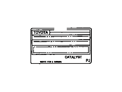 Toyota 11298-28250 Plate,  Emission Control Information