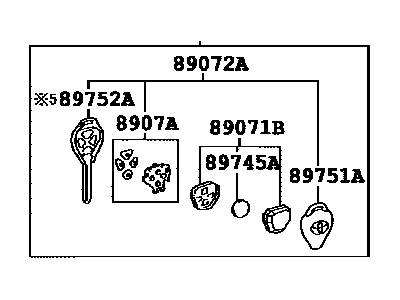 Toyota 89070-06232 Transmitter Assy, Door Control