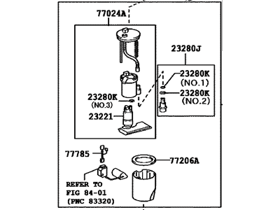 Toyota 77020-06120 Tube Assy,  Fuel Suction W/Pump & Gage