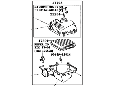 Toyota 17700-0H101 Cleaner Assembly, Air