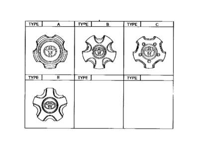 Toyota 42603-60590 Ornament Sub-Assembly, Wheel Hub(For Front)