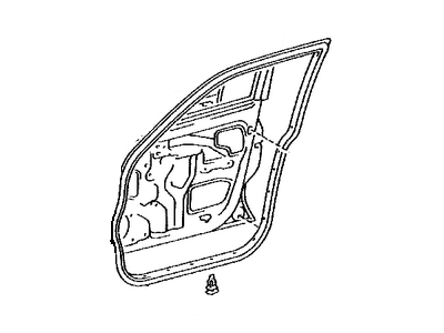 Toyota 67861-60100 Weatherstrip,  Front Door,  RH