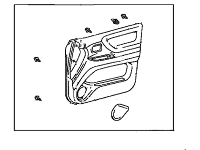 Toyota 67650-60040-E0 Board Sub-Assembly, Front Door Trim, Passenger Side