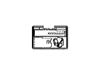 Toyota 74543-60220 Label,  Rear Seat Information