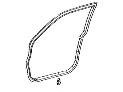 Toyota 67862-60100 Weatherstrip,  Front Door,  LH