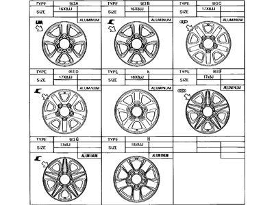 Toyota 42611-60450 Wheel, Disc (For Front)