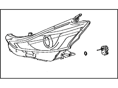 Toyota 81140-47680 Unit Assembly, Headlamp, Passenger Side