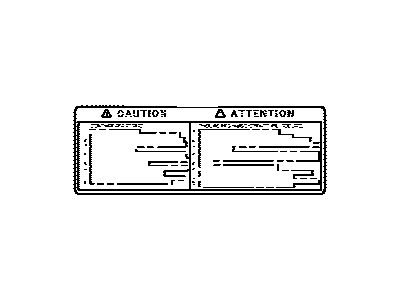 Toyota 42668-58070 Label,  Compact Spare Tire Caution