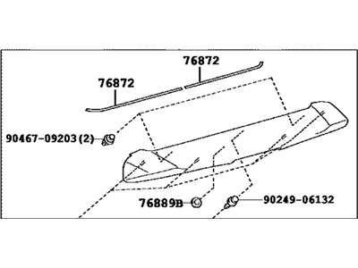 Toyota 76085-47909-H1 Spoiler Sub-Assy,  Rear