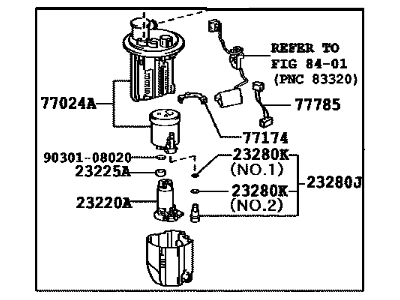 Toyota 77020-47110 Tube Assy,  Fuel Suction W/Pump & Gage