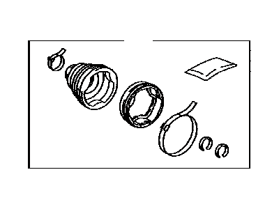 Toyota 04437-47031 Front Cv Joint Boot, Left