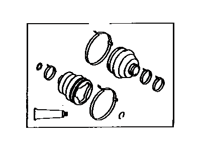 Toyota 04438-12172 Front Cv Joint Boot Kit, In Outboard, Left